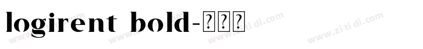 logirent bold字体转换
